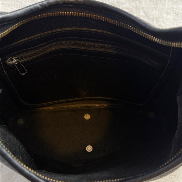 Dooney & Bourke Vintage 90s Y2K Black Pebbled Leather Shoulder Bag - Picture 13 of 14